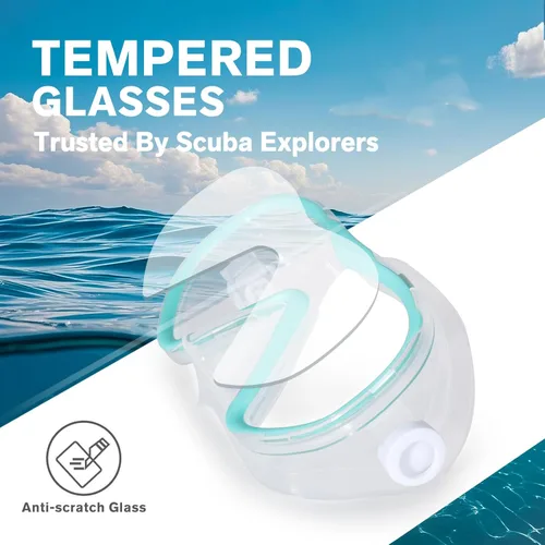 Miniatura 3 de Máscara de buceo para adultos – Máscara de natación antivaho, gafas de natación de visión amplia con cubierta para la nariz, gafas de esnórquel