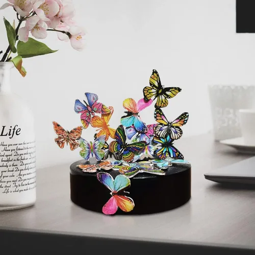 Miniatura 2 de Escultura de escritorio, mariposas, juguete de escritorio para aliviar el estrés, juguete para la ansiedad, regalo de oficina (22 mariposas)