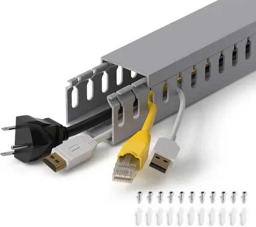 Miniatura 32 de ZhiYo Canaleta de gestión de cables para rack de servidor profesional de A2 pulg. x An2.4 pulg., kit de canaleta de cables de 95 pulg.