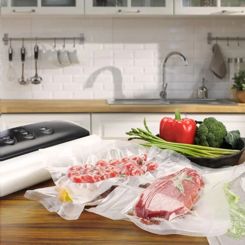 Miniatura 6 de Rollos de bolsas selladoras al vacío compatibles con FoodSaver, paquete de 2 rollos de 11 pulgadas x 25 pies y 2 unidades de 8 x 25 pies