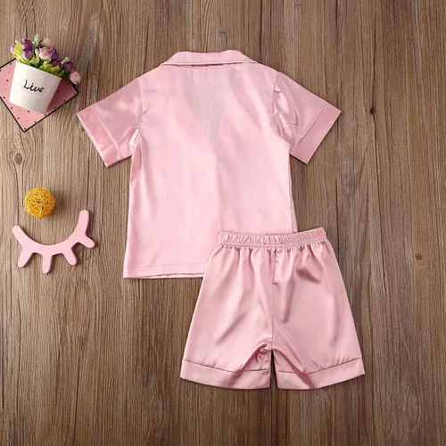 Miniatura 143 de Conjunto de pijama de manga larga con botones para niña pequeña, conjunto de ropa de dormir
