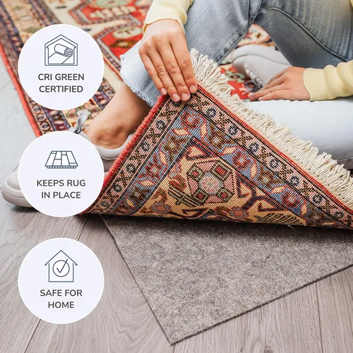 Miniatura 2 de Slip-Stop Almohadilla antideslizante de alta calidad para alfombras de área y alfombras de pasillo, hecha en Estados Unidos, mantiene las alfombras