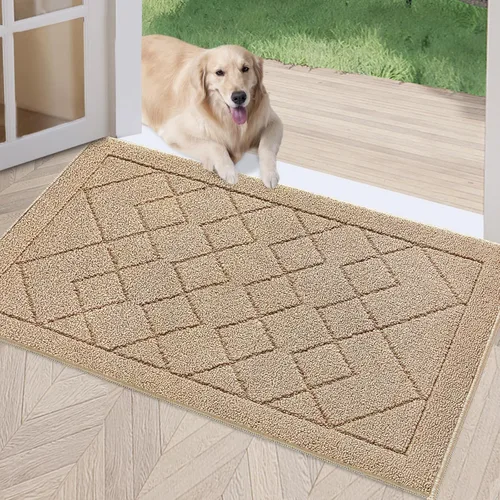 Miniatura 9 de REFETONE Tapete para interiores, tapete para puerta trasera o delantera de 20 x 32 pulgadas, felpudo, parte trasera de goma, antideslizante