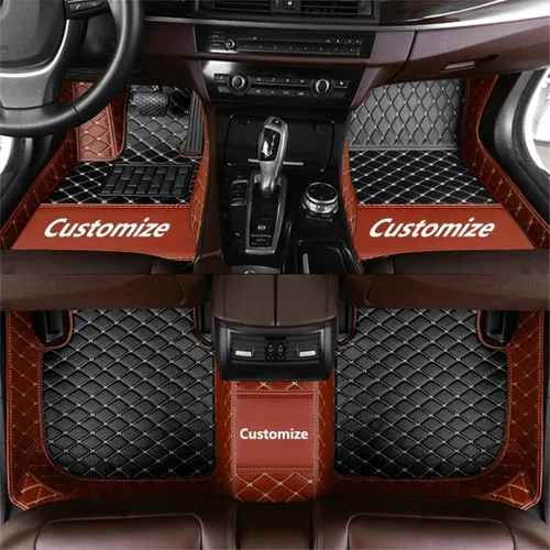 Miniatura 29 de Alfombrillas de cuero personalizadas para automóvil, personalizadas, para camión, sedán, cupé y SUV, revestimientos de lujo con diamantes (beige)