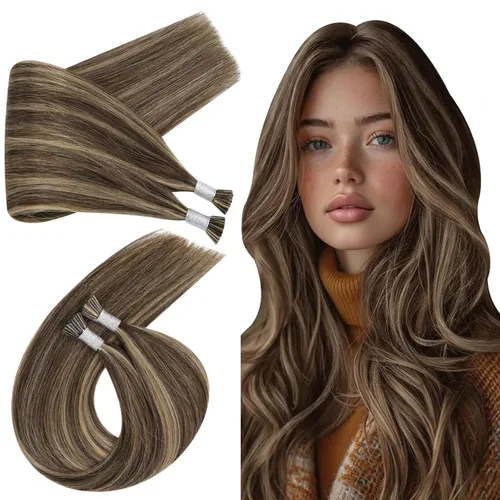 Miniatura 37 de Ugeat - Extensiones de cabello humano con microanillo, 14 pulgadas, extensiones de cabello Remy con microcuentas de 1 gm/hebra, 50 gms, extensiones