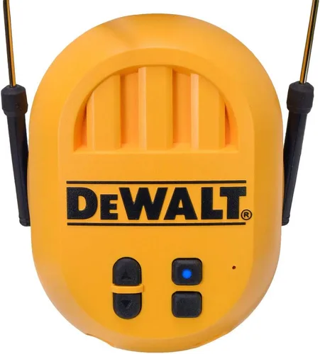 Miniatura 2 de DEWALT DPG17 Protección auditiva recargable Bluetooth, Negro/Amarillo, Diadema ajustable, NRR 25