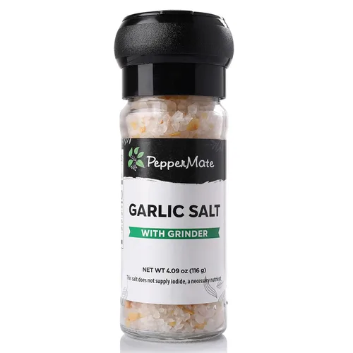 Miniatura 13 de PepperMate Condimento de sal marina con molinillo - Mezcla en recipiente de vidrio para frescura, especias gourmet de sal marina para barbacoa