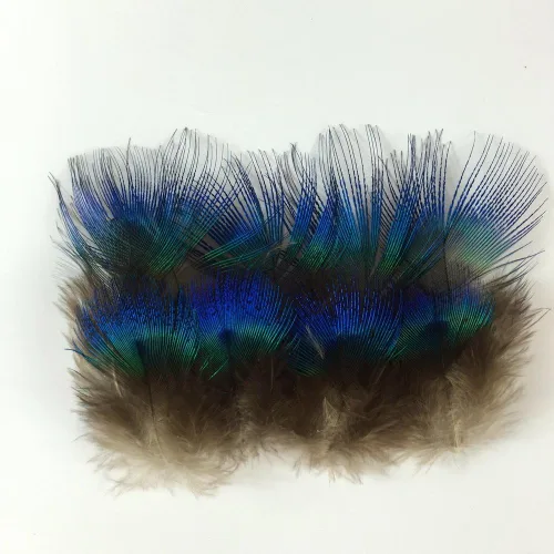 Miniatura 2 de Sowder 50pcs plumas de plumaje de pavo real azul 1-3 pulgadas decoración casera boda