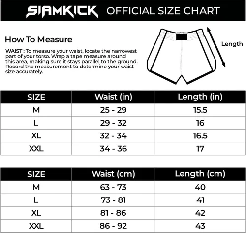 Miniatura 6 de SIAMKICK Pantalones cortos clásicos de Muay Thai para hombres y mujeres, boxeo, kickboxing, alto grado, artes marciales mixtas, ropa de entrenamiento