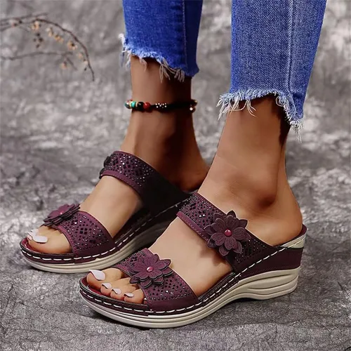 Miniatura 12 de Sandalias ortopédicas para mujer, pantuflas para caminar con soporte de arco, sandalias casuales antideslizantes A4# Caqui
