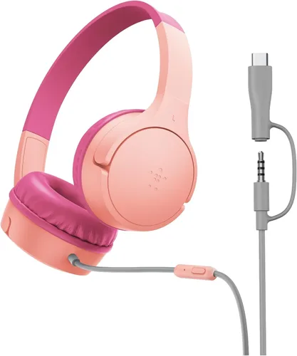 Miniatura 23 de Belkin SoundForm Mini con estuche - Auriculares inalámbricos Bluetooth para niños con vida útil de batería de 30H, límite de volumen seguro de 85dB