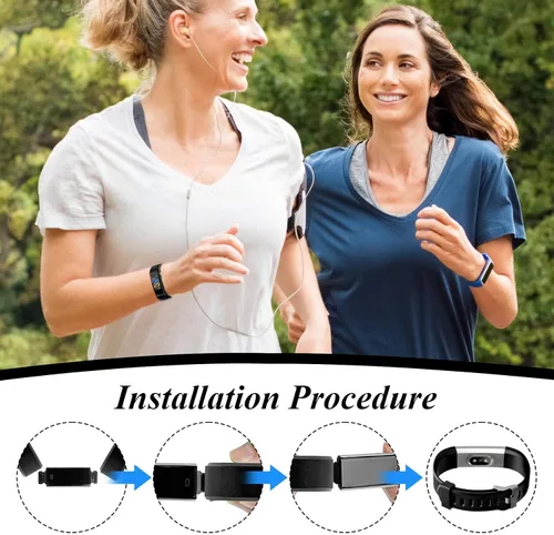 Miniatura 4 de Bandas de reloj de repuesto hoeslaw para ID115plus HR, conjunto de bandas de muñeca para monitor de actividad Very Fit Pro, correas de reloj