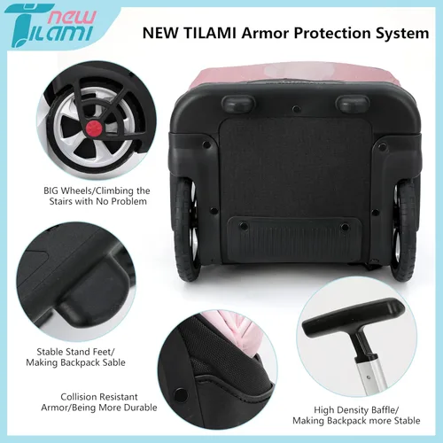 Miniatura 100 de NEW TILAMI Mochila con ruedas de 19 pulgadas con bolsa de almuerzo para niñas y niños, mochila para laptop con ruedas, bolsa de mano duradera