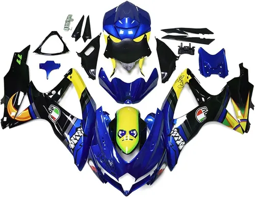Miniatura 135 de Kit de carenado de inyección azul, negro y blanco para Suzuki GSXR600 GSX750 2006 2007 GSXR 600 GSX-R750 06 07 ABS Carenado de plástico completo