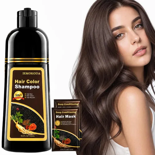 Miniatura 17 de Champú de tinte para el cabello 3 en 1 para mujeres y hombres, rica coloración de raíz a punta con extractos naturales, 3-4 semanas de duración