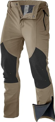 Miniatura 2 de KELOIFUT Men's Snow Ski Waterproof Hiking Pants Fleece Lined Softshell Insulated Snowboard Outdoor Work Zipper Bottom Leg