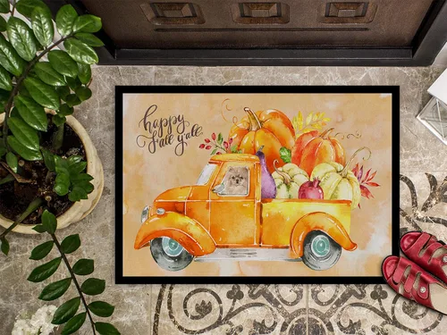 Miniatura 3 de Caroline's Treasures CK2674JMAT - Tapete de cosecha otoñal con pomerania de 24 x 36 pulgadas, tapete para puerta delantera, para interiores