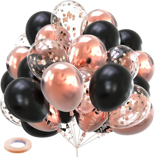 Miniatura 9 de Kelfara Globos verdes y dorados, 50 globos de látex de confeti verde metálico dorado de 12 pulgadas con cinta para Navidad, día de San Patricio, Año