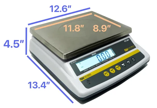 Miniatura 5 de PX - Báscula digital de capacidad de 60 x 0.01 libras, pantalla LCD recargable, funciona con pilas, plato de acero inoxidable, KG, gramos, onzas