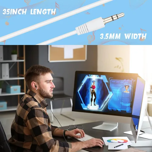 Miniatura 5 de Kigeli Paquete de 300 auriculares a granel con cable para aulas, niños, coloridos en el oído, estudiantes, auriculares con conector de 0.138 in