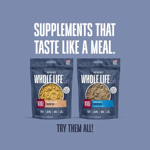 Miniatura 9 de Whole Life Pet Suplementos para Piel y Pelaje Saludables para Gatos para Piel Seca, Alivio de Alergias y Estómago, Apoyo Inmunológico y Digestivo