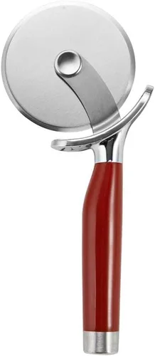 Miniatura 5 de KitchenAid Rueda de pizza gourmet de acero inoxidable con hoja afilada para cortar fácilmente cortezas de pizza, pasteles y más, protector de dedos