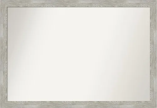 Miniatura 230 de Amanti Art Espejo de baño gris para sobre el fregadero, 31 x 48 pulgadas, espejo de tocador rectangular estrecho de color gris, marco de madera