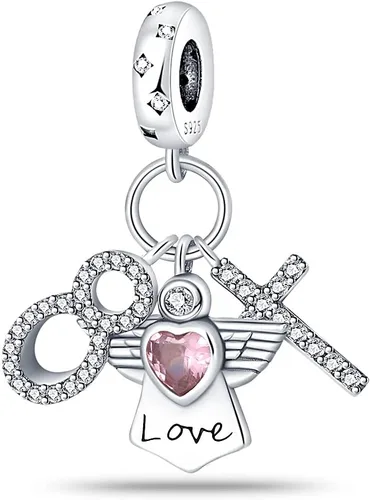 Miniatura 147 de KUNSIR Los abalorios se adaptan a pulseras Pandora para mujer, plata de ley 925, cuentas colgantes de joyería para niñas, dijes de feliz cumpleaños