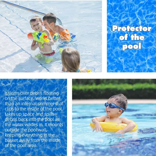 Miniatura 6 de TonGass (Juego completo de desnatadores de piscina de ajuste universal sobre el suelo (blanco) Kit de accesorios de desnatador de piscina