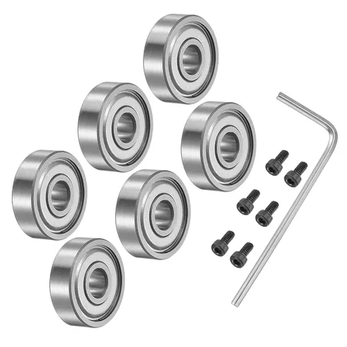 uxcell Juego de accesorios de rodamientos de 3/16" diámetro interior 5/8" OD rodamientos montados en la parte superior para broca de enrutador