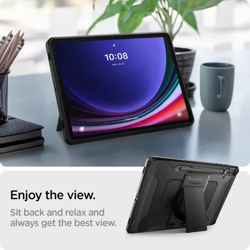 Miniatura 4 de Spigen Funda rígida protectora para Galaxy Tab S10 Plus (2024), Galaxy Tab S9 Plus (2023), Tough Armor Pro con soporte y soporte para S Pen, 12.4