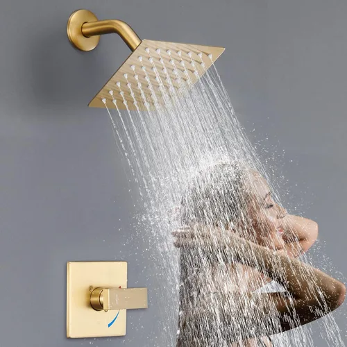 Miniatura 3 de Esnbia Kit de ducha, juego de grifo de ducha (válvula incluida) con cabezal de ducha de lluvia de 6 pulgadas, kit de molduras de ducha de un solo
