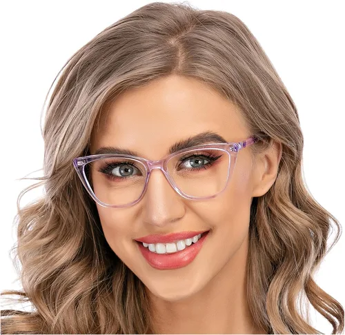 Miniatura 8 de AQWANO Oversized Blue Light Blocking Reading Glasses Women - Stylish Cat Eye Designer Computer Readers Eyeglasses