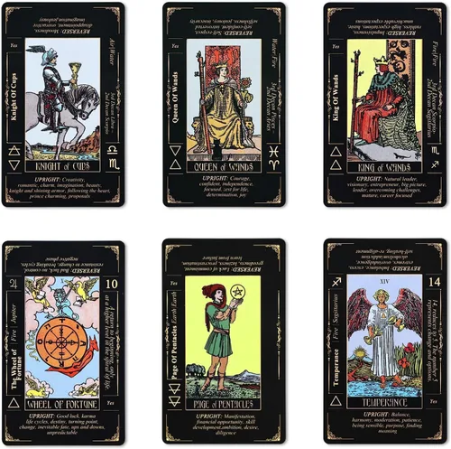 Miniatura 4 de SUNHHX Juego de cartas de tarot, cartas de tarot para principiantes con significados en ellas