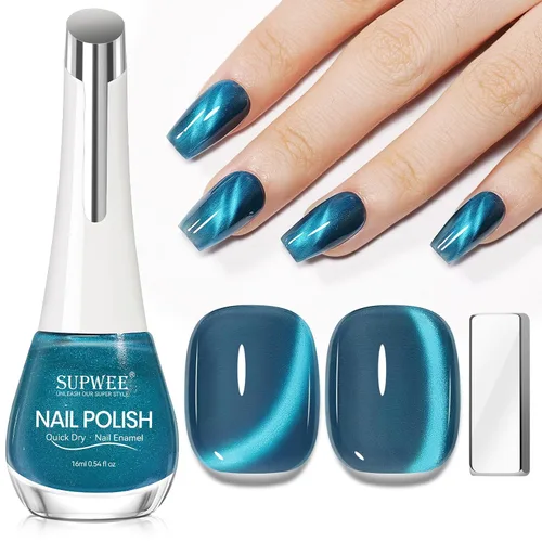 Miniatura 9 de Esmalte de uñas de ojo de gato con perla de sirena, secado rápido, esmalte de uñas magnético sin gel con imán, esmalte de uñas de ojo de gato