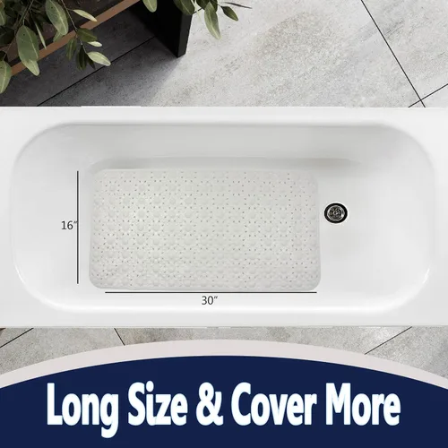 Miniatura 3 de SafeLand - Tapete antideslizante para baño, ducha, bañera, material TPR, ecológico, sin PVC, lavable a máquina, sin olor, con potentes ventosas