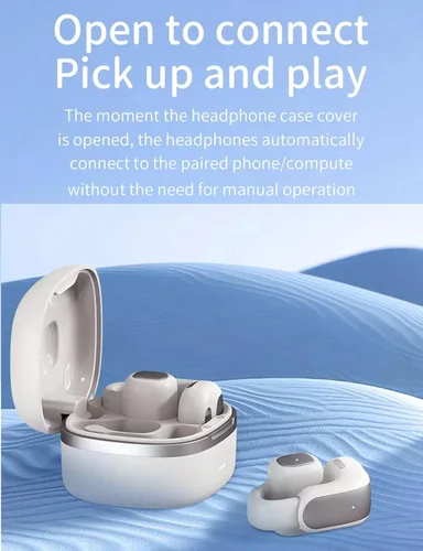 Miniatura 9 de Auriculares inalámbricos con clip de oreja abierta, Bluetooth 5.4, con clip, reducción de ruido de llamadas ENC, comodidad ligera, ajuste estable