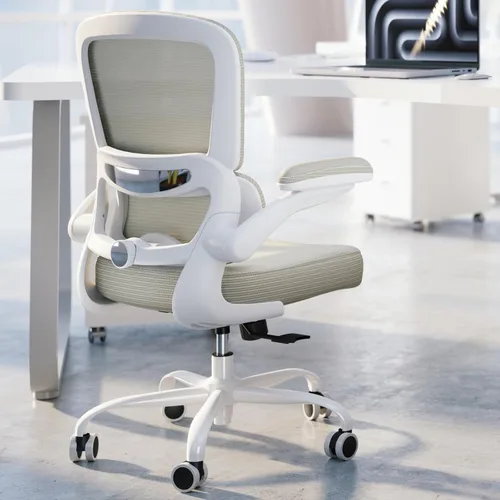 TRALT Silla Ergonómica de Oficina - Silla de Escritorio con Soporte Lumbar Ajustable Silla de Computadora - Silla Cómoda de Malla con Reposabrazos