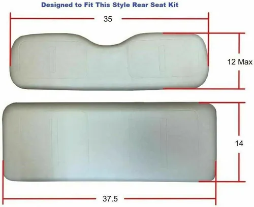 Miniatura 5 de Huskey - 4 fundas de asiento delantero/trasero para carrito de golf EZGO Medalist/TXT 94-13, costuras de diamante negro y azul de dos tonos