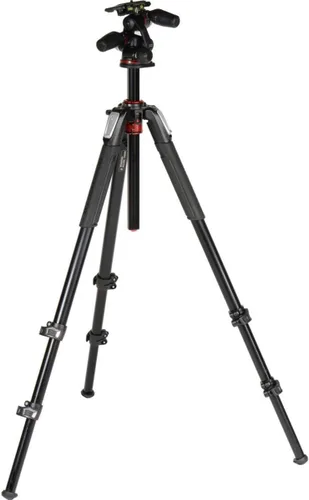 Miniatura 6 de Manfrotto 055 Trípode de aluminio de 3 secciones con columna horizontal (MT055XPRO3), negro