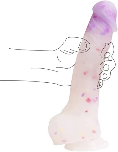 Consolador enorme realista de 9 pulgadas con ventosas, juguete sexual para adultos, pene con polla curva y bolas para vagina del punto G y juguetes