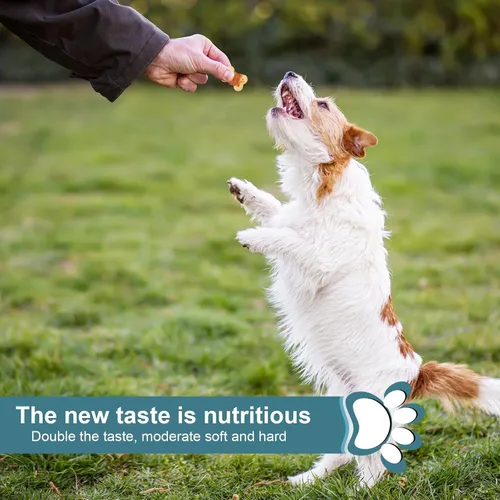 Miniatura 7 de Golosinas envueltas en pollo para perros, masticables sin cuero crudo, 8 onzas 30% real poultry; 60% baked core; 15% protein; easily digestible