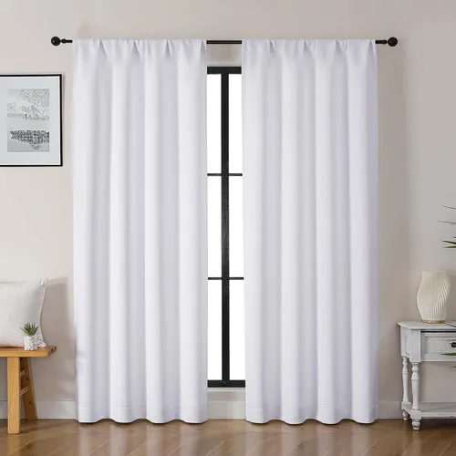 Miniatura 40 de Gwine Cortinas opacas para dormitorio, 54 pulgadas de largo, paneles de cortina de ventana con aislamiento térmico y reducción de ruido, cortinas