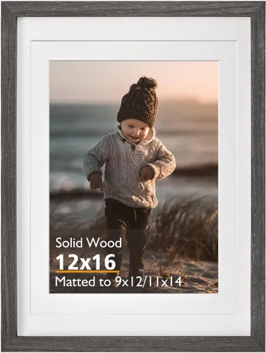 Miniatura 139 de KINLINK 3.5x5 Picture Frame, Ash Black Solid Wood Frame with Plexiglass for Table Top and Wall Mounting, Photo Frame for Horizontal or Vertical
