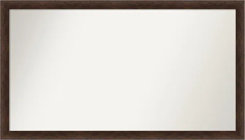 Miniatura 90 de Amanti Art Espejo de pared personalizado no biselado (24 x 27 pulgadas), marco estrecho de nogal chipre - varios tamaños personalizados - Espejo
