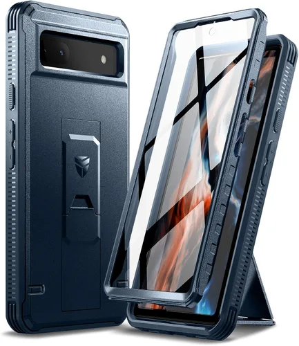Miniatura 9 de Dexnor Funda de cuerpo completo para Google Pixel 6A, [protector de pantalla y soporte integrados] resistente protección de grado militar a prueba