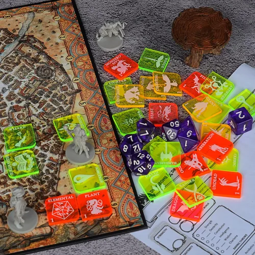Miniatura 7 de CZYY D&D Juego de fichas de juego de mesa de fantasía RPG Hero y Monster Token de 112 piezas, perfecto para Calabozos, Dragones y Pathfinder