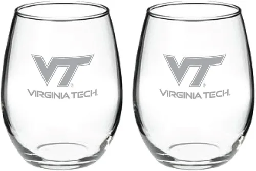 Miniatura 41 de RFSJ Juego de 2 copas de vino o bebidas con logotipo de Satin Frost (Harvard)