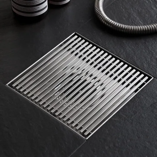 Miniatura 8 de Sharpeye Drenaje lineal de ducha de 32 pulgadas con rejilla de alambre de cuña extraíble, acero inoxidable 304 cepillado rectangular para baño