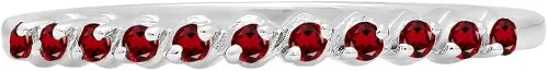 Miniatura 2 de Dazzlingrock Collection Anillo apilable de plata de ley de 0,12 quilates de plata de ley
